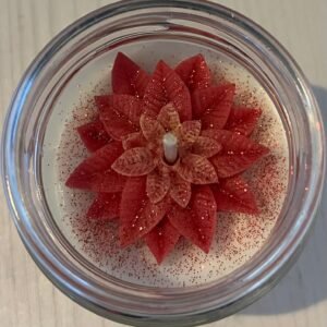 Bougie format M - Parfum orange épicée - Blanche & rouge