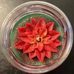 Bougie Format M - Parfum pain d'épices - Couleur verte & rouge