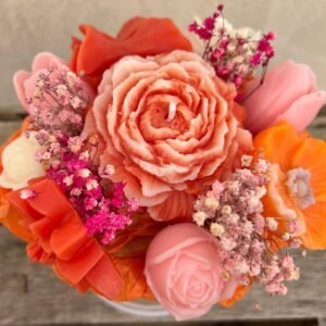 Bouquet fondants et mini bougies - Parfum fleur de cerisier