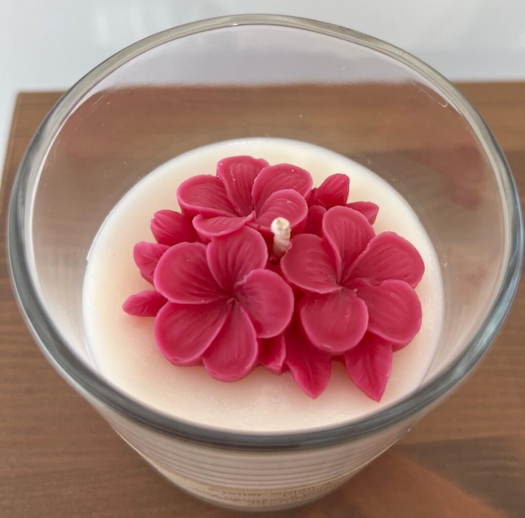 Bougie M contenant verre transparent avec couvercle en bois