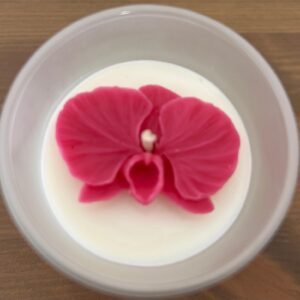 Bougie M contenant verre dépoli avec couvercle en bois