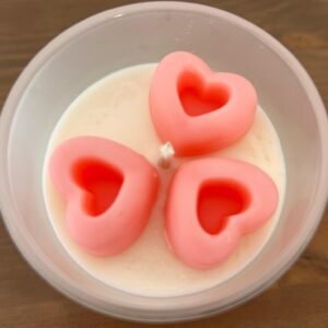 Bougie M contenant verre dépoli avec couvercle en bois