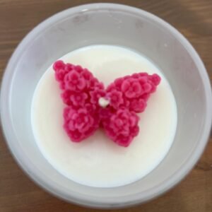 Bougie M contenant verre dépoli avec couvercle en bois