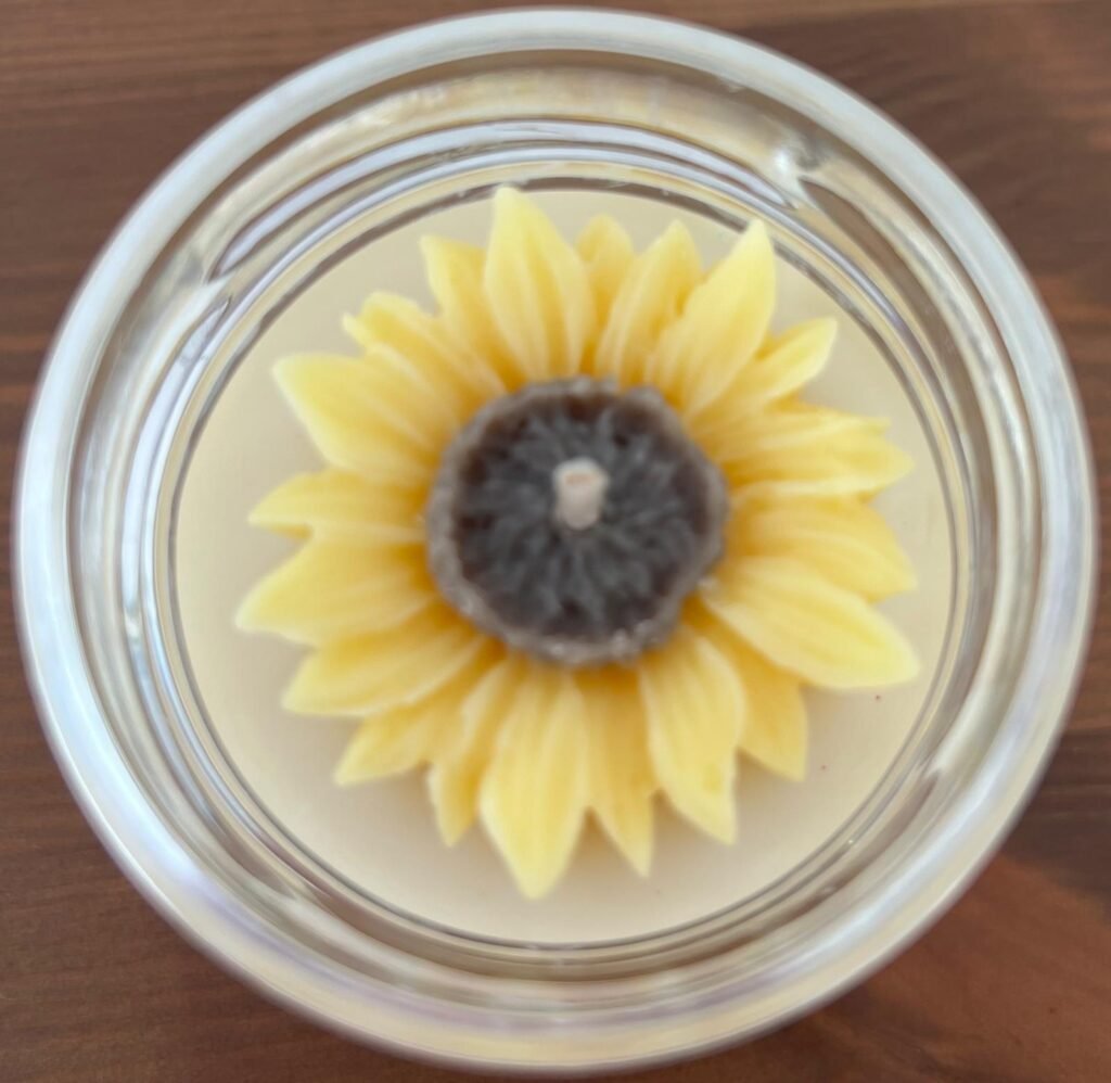 Bougie format M Pot en verre - Tournesol parfum ambre