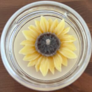 Bougie format M Pot en verre - Tournesol parfum ambre